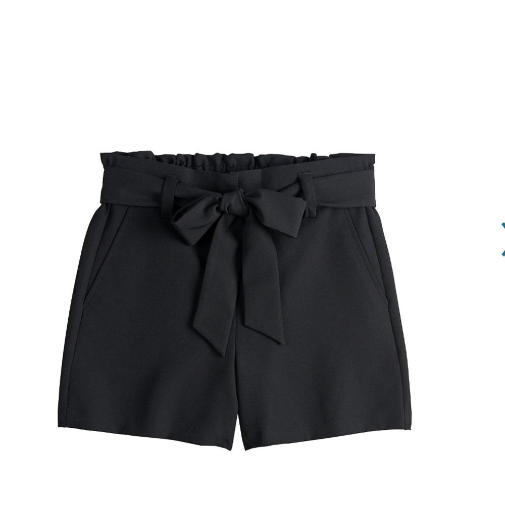 Apt. 9 Tie Waist Shorts Black Size Medium